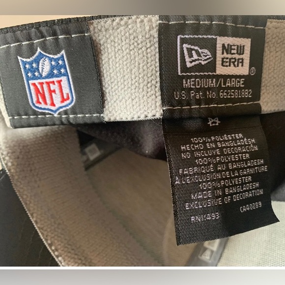 Raiders, Las Vagas, Oakland NFL Fitted Cap / Hat, 39Thirty MEDIUM-LARGE, NWT! - Picture 5 of 5